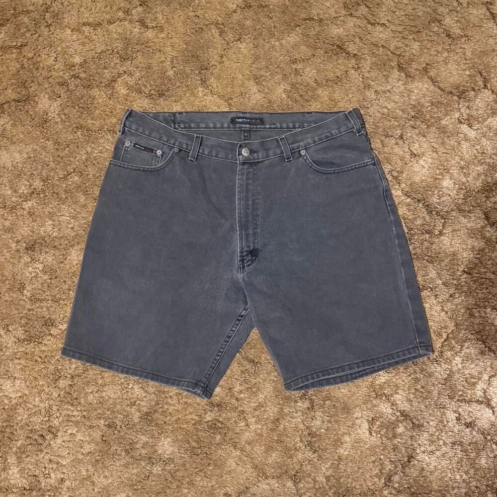 Vintage Y2K Perry Ellis Grey Jean Shorts Jorts Mens Size 38